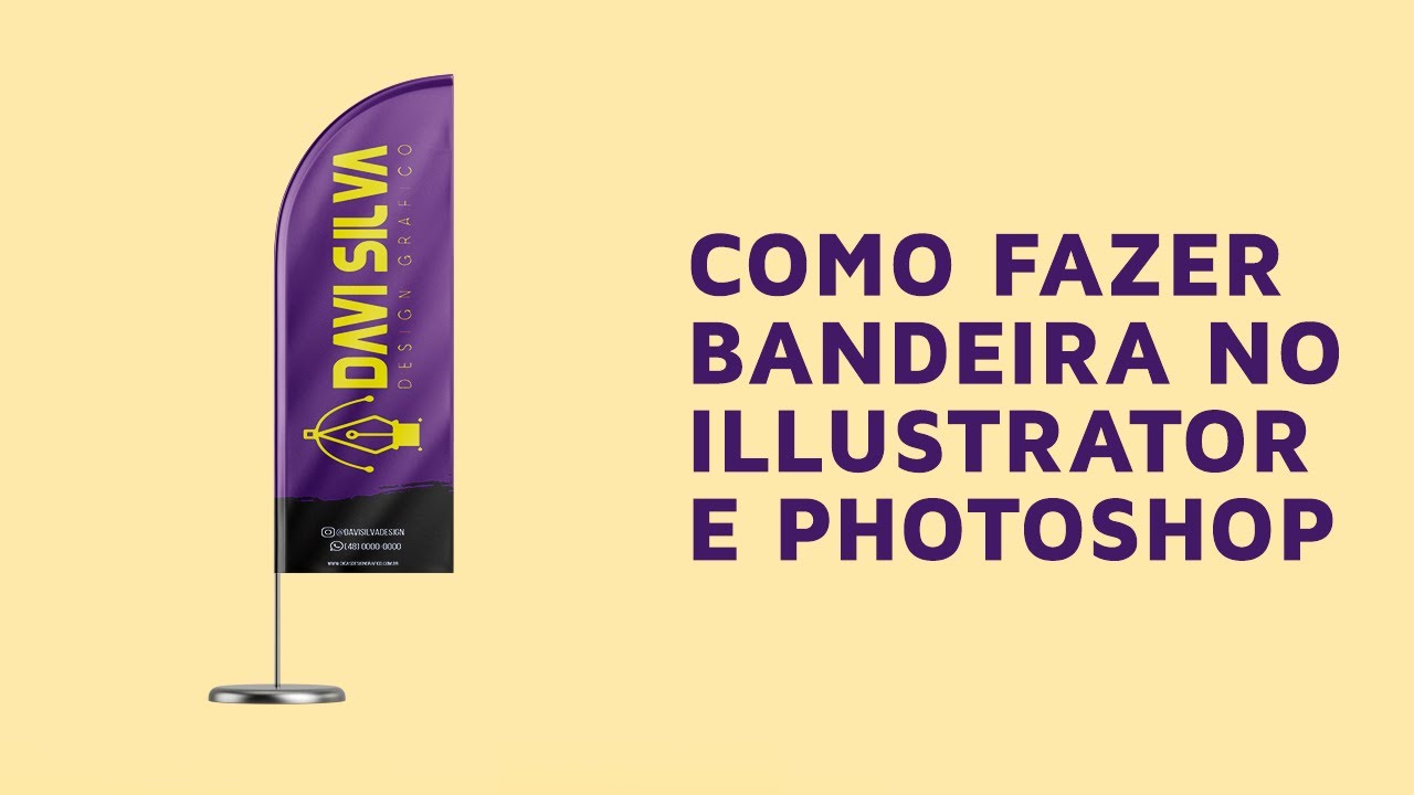COMO FAZER BANDEIRA NO ILLUSTRATOR E PHOTOSHOP