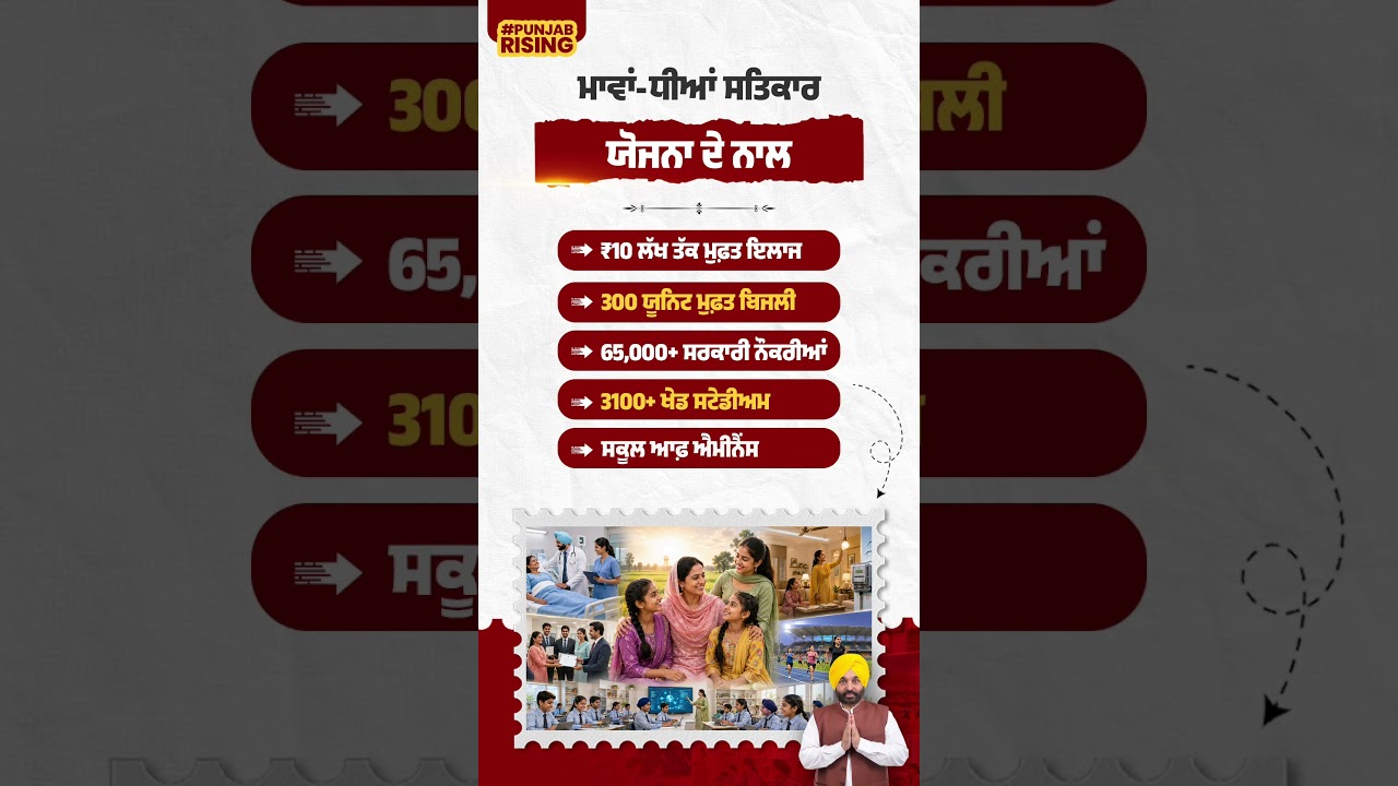 ਮਾਵਾਂ-ਧੀਆਂ ਸਤਿਕਾਰ ਯੋਜਨਾ ਦੇ ਨਾਲ....  