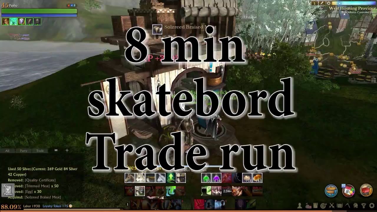 ArcheAge - 8min skatebord Trade run