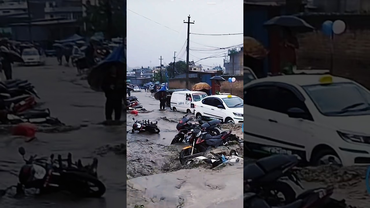 Kathmandu Nepal Flood || काठमाडौँ डुबान Kathmandu city flooded 32 people killed,12 missing in Nepal