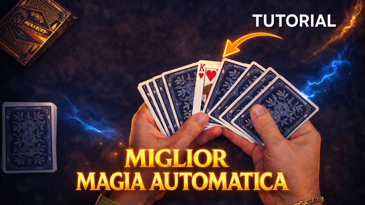 Il MIGLIOR trucco di magia AUTOMATICO con 12 CARTE - TUTORIAL automatic magic card trick
