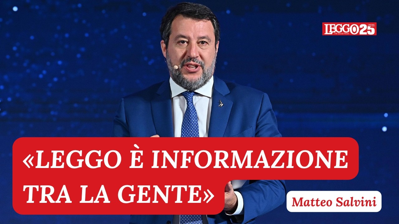 Leggo 25, gli auguri del vicepremier e Ministro delle Infrastrutture e dei Trasporti Matteo Salvini