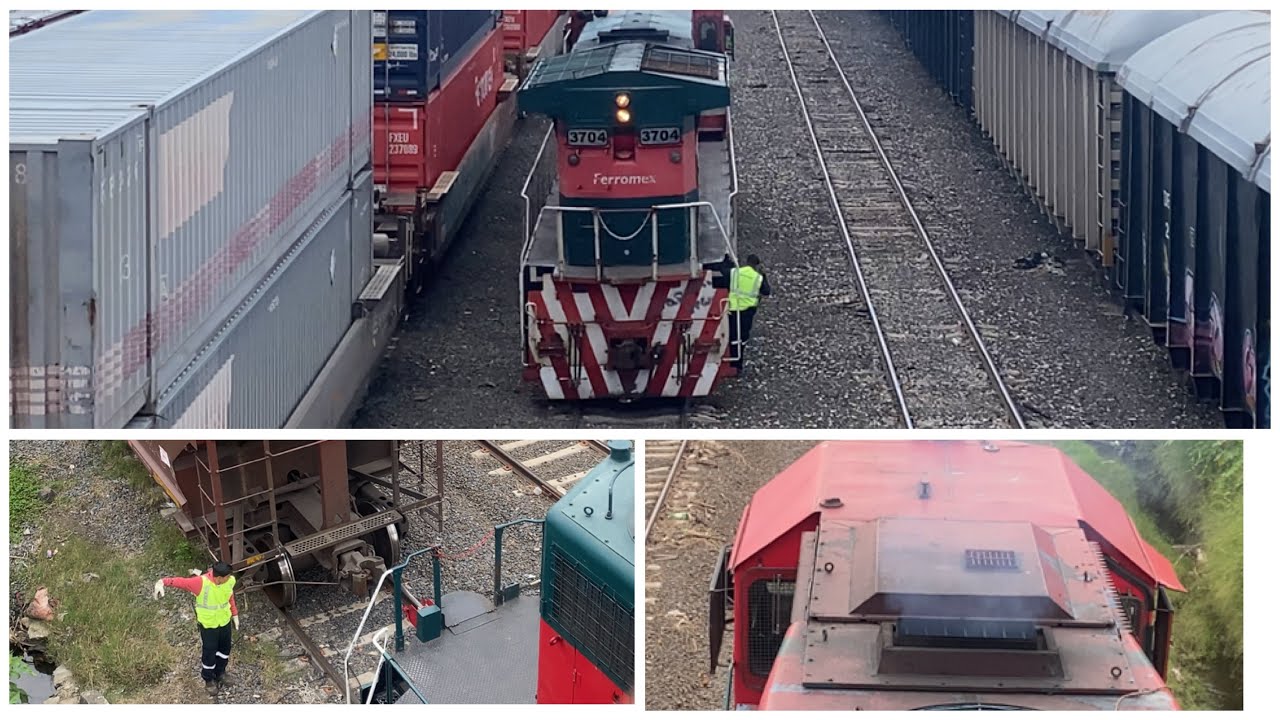 Locomotora a máxima potencia, garrotero laborando y locomotora meciéndose violentamente en GDL 🚂🇲🇽‼️