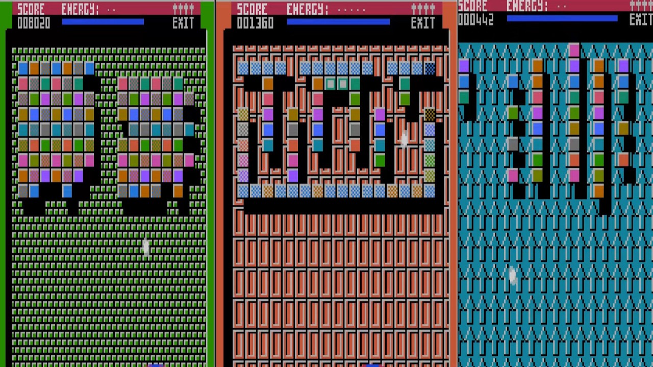 ATARI 8BIT XL XE Sqoid 1 By Bit Soft 1988 ARKANOID BREAKOUT BAT N BALL 400 800 600 1200 1400 1450 AT