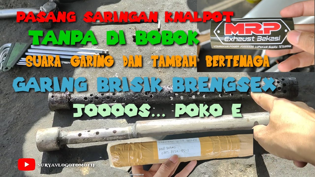 pasang saringan RX-King racing di knalpot standar belom di bobok