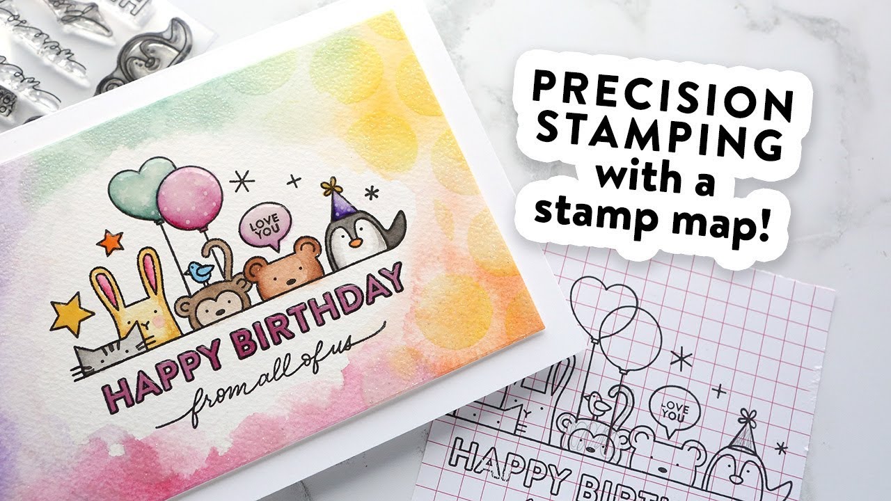 EASY Precision Stamping with a Stamp Map! STAMPtember Critter Crowd stamps