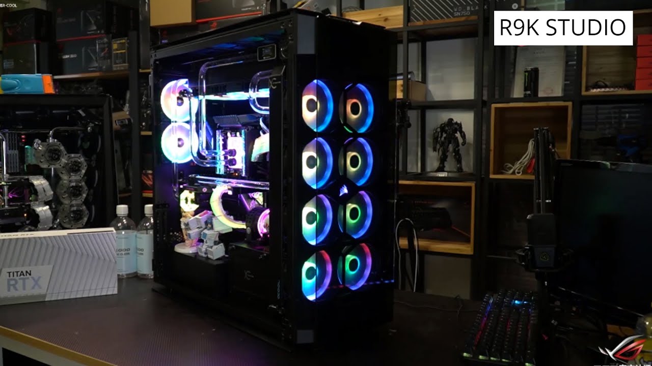 $9000 PC GAMING AMD Threadripper 3960x Full PC Build ASMR