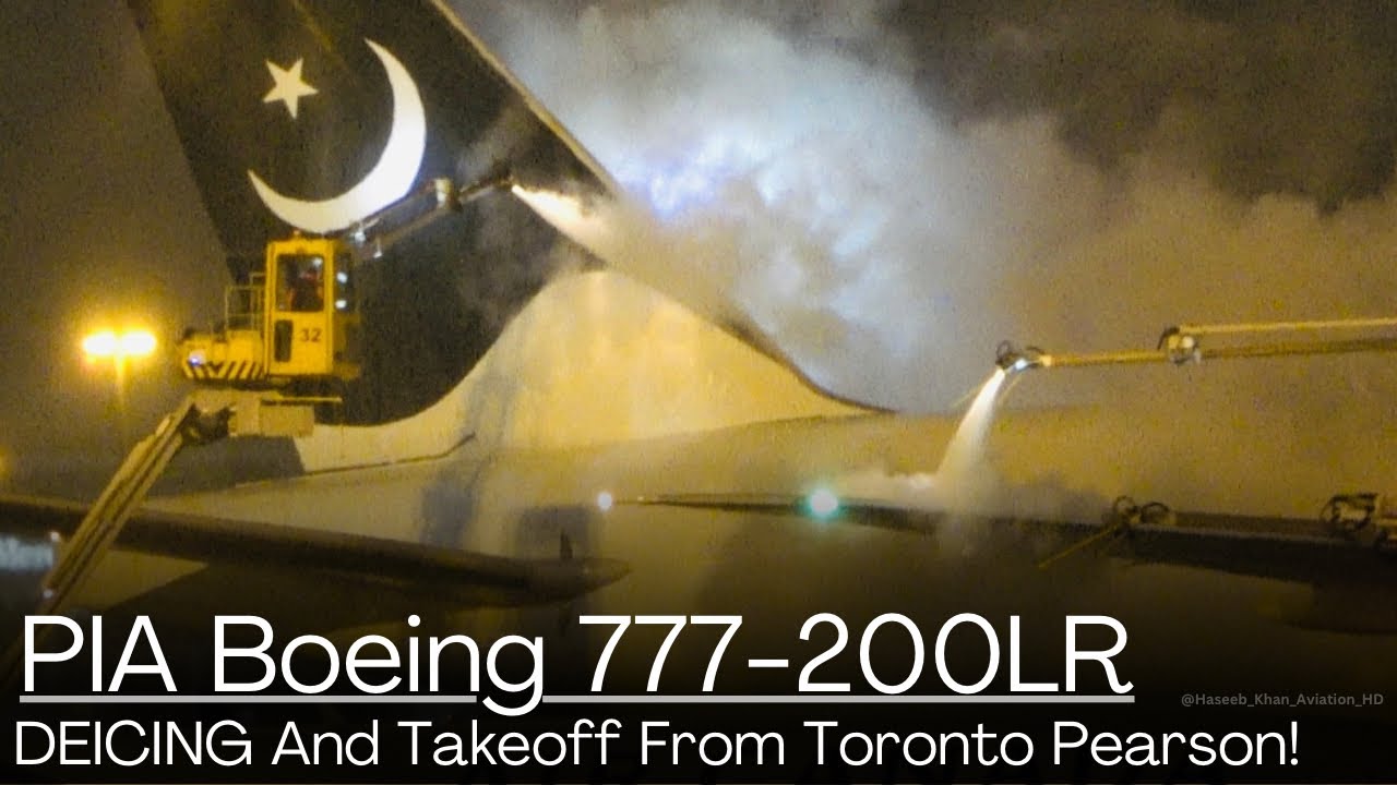 DEICING PIA’s Boeing 777-200LR At Toronto Pearson! 