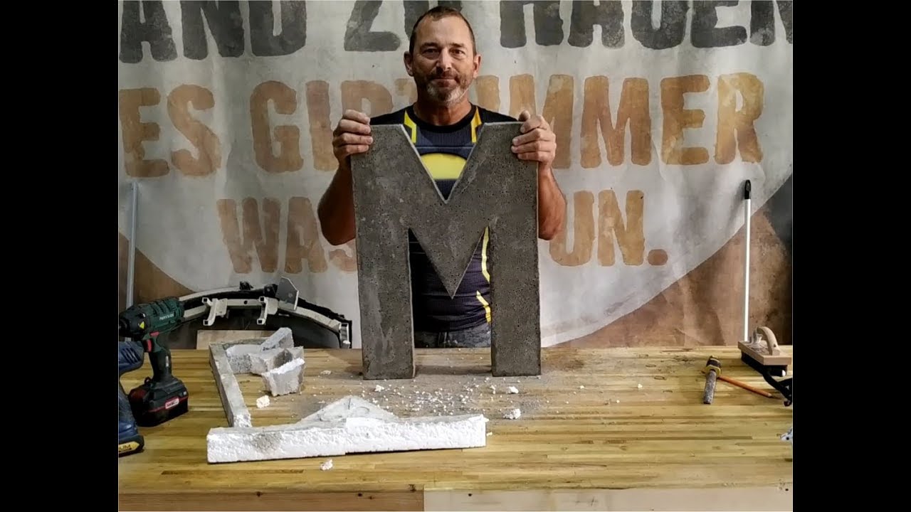 Weihnachtsdeko Betonbuchstaben ausschalen