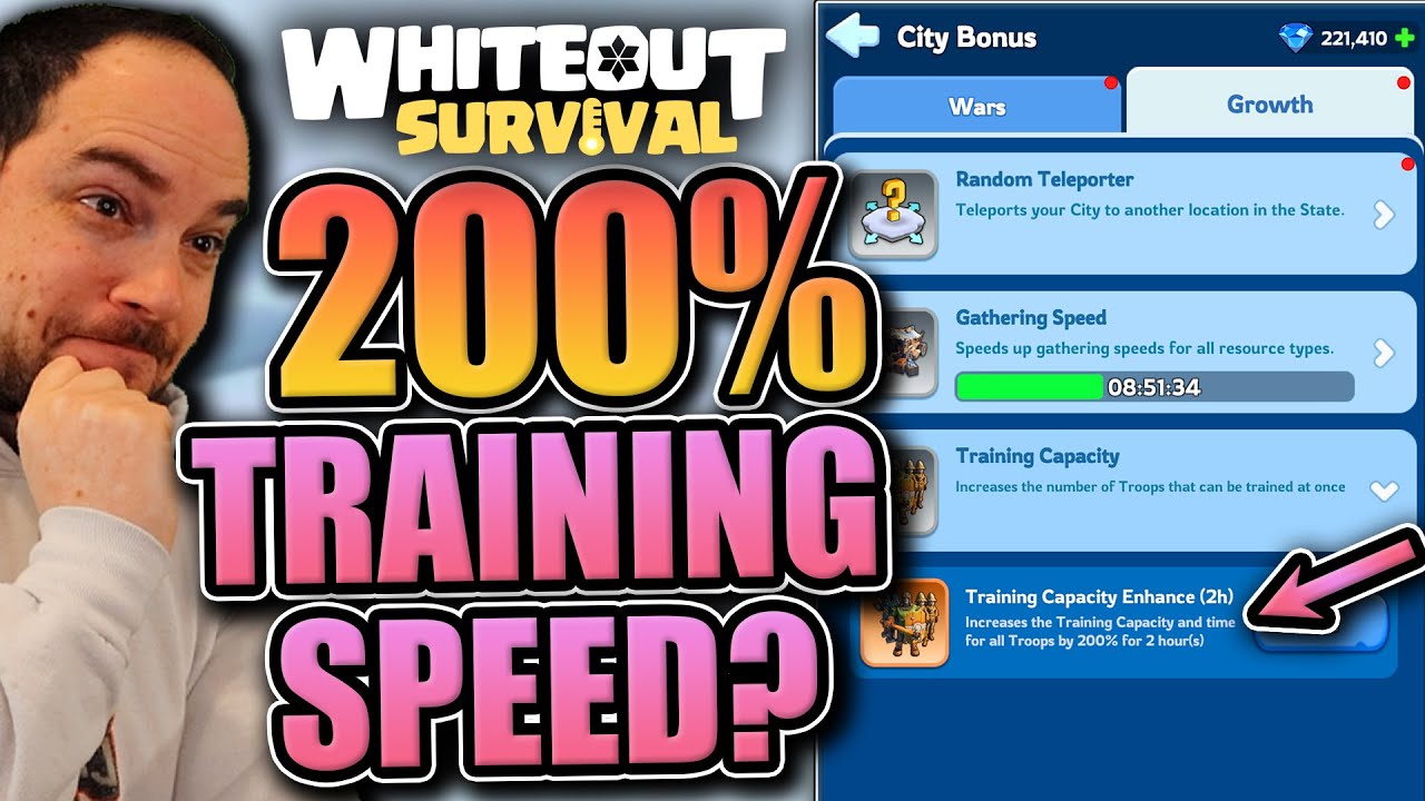 Secret 200% Training Speed Boost? [capacity buff explained] Whiteout Survival