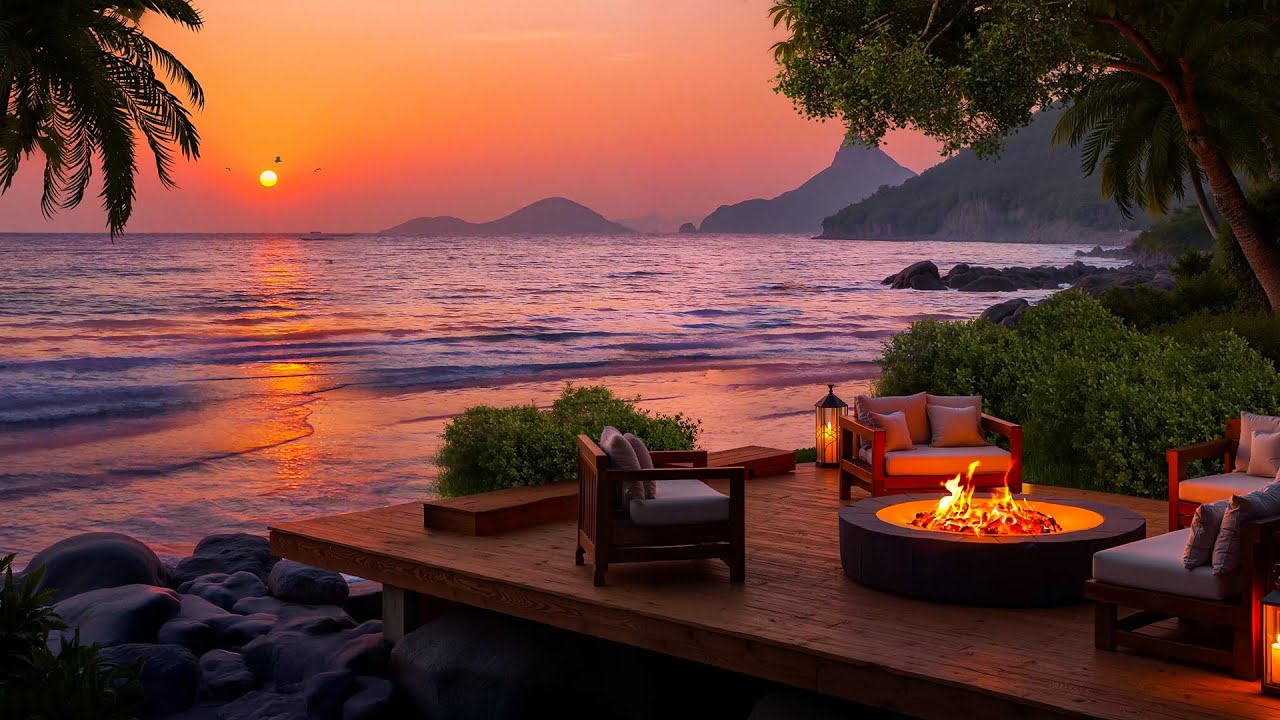 Gentle Jazz Music to Fully Enjoy a Peaceful Sunset &ndash; Smooth Jazz Melodies with Ocean Waves