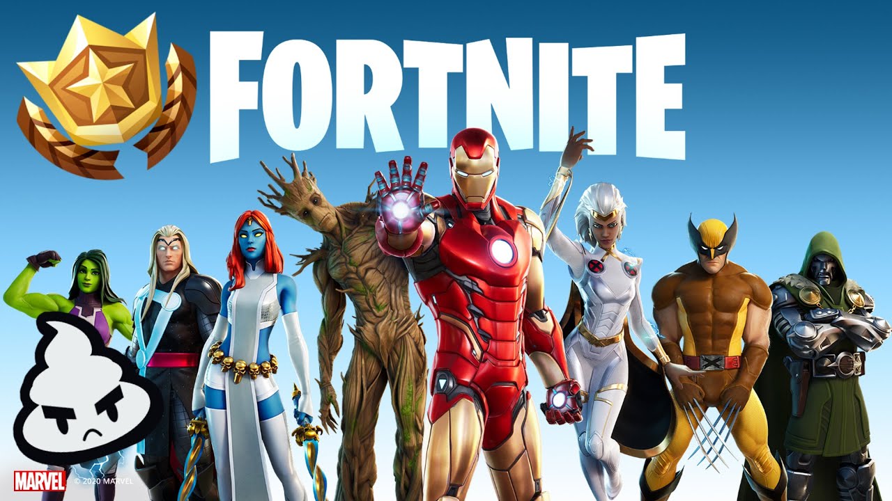 Fortnite Temporada 4! Reaction deTodos Heróis da Marvel no PASSE DE BATALHA do Battle Royale