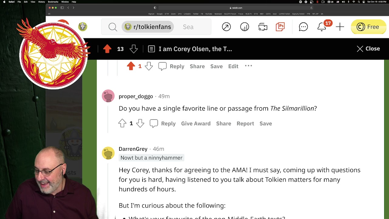 The Tolkien Professor's Reddit AMA in rtolkienfans