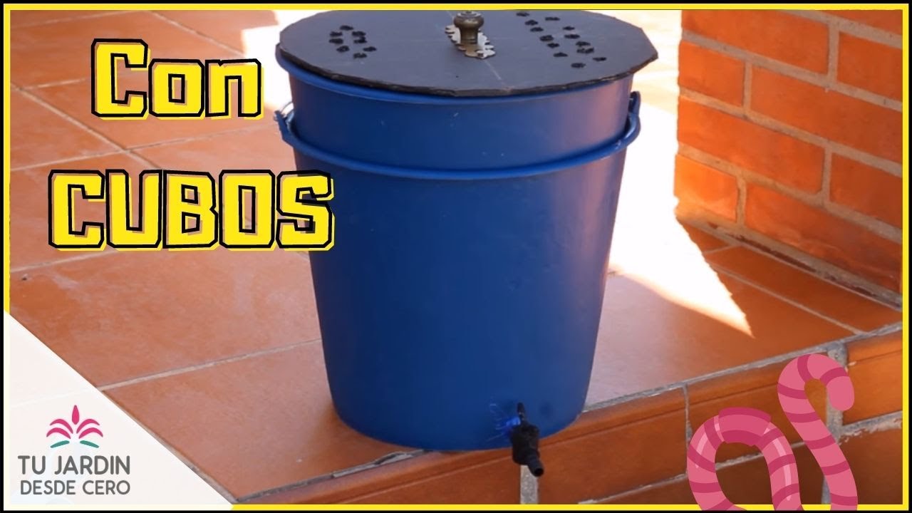 Lombricompostera casera con 2 cubos. Parte 1/3