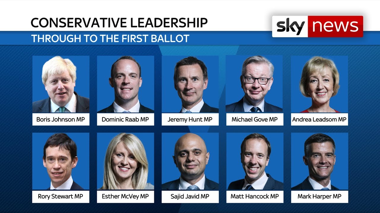 10 candidates revealed in Tory leadership contest