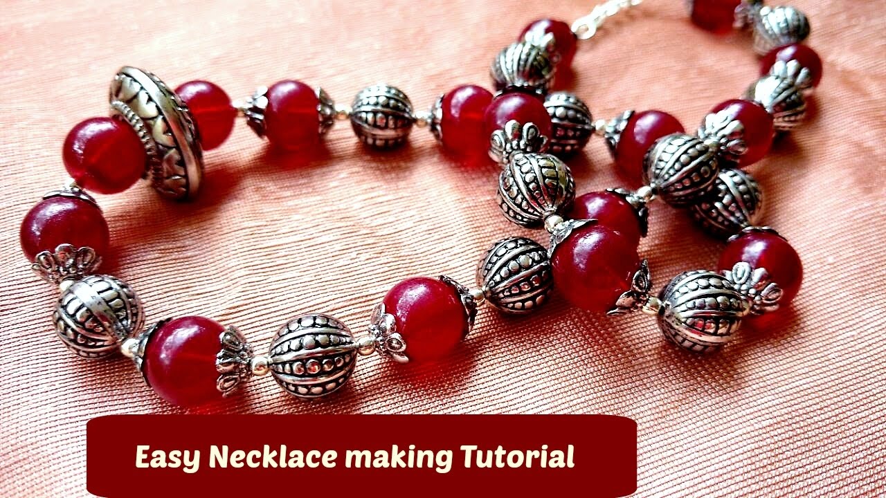 Easy Necklace making at home tutorial