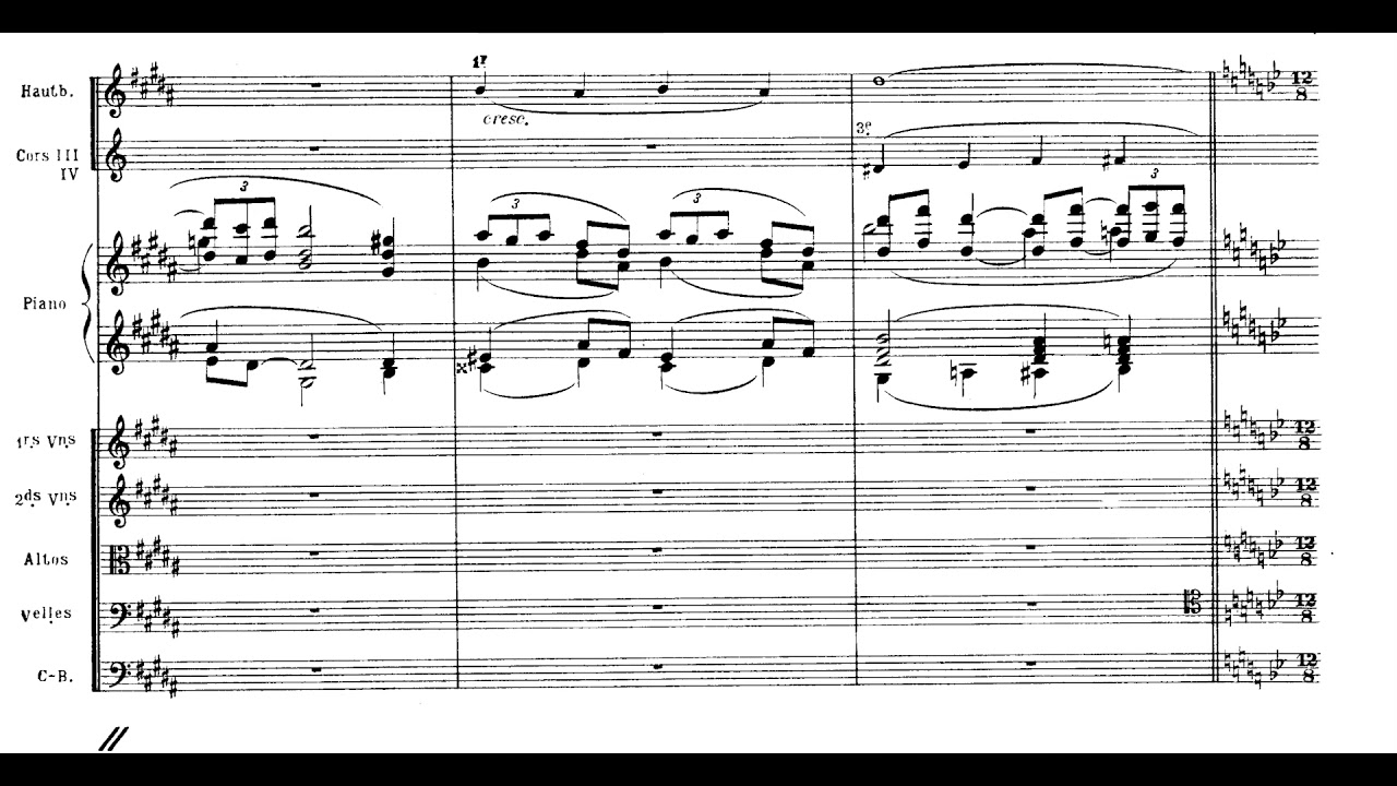 Claude Debussy - Fantaisie for Piano and Orchestra, L. 73 (1890) [Score-Video]