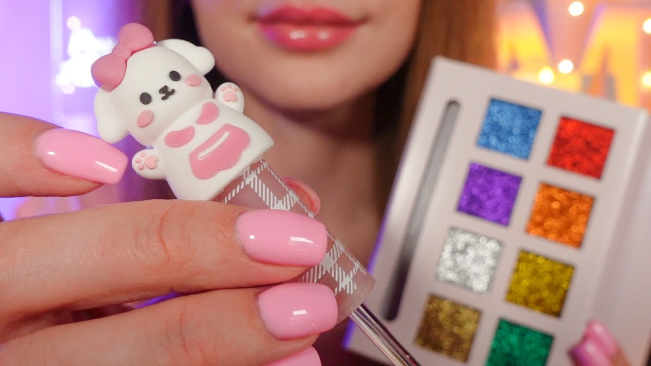 asmr doing your birthday makeup 💄🌈