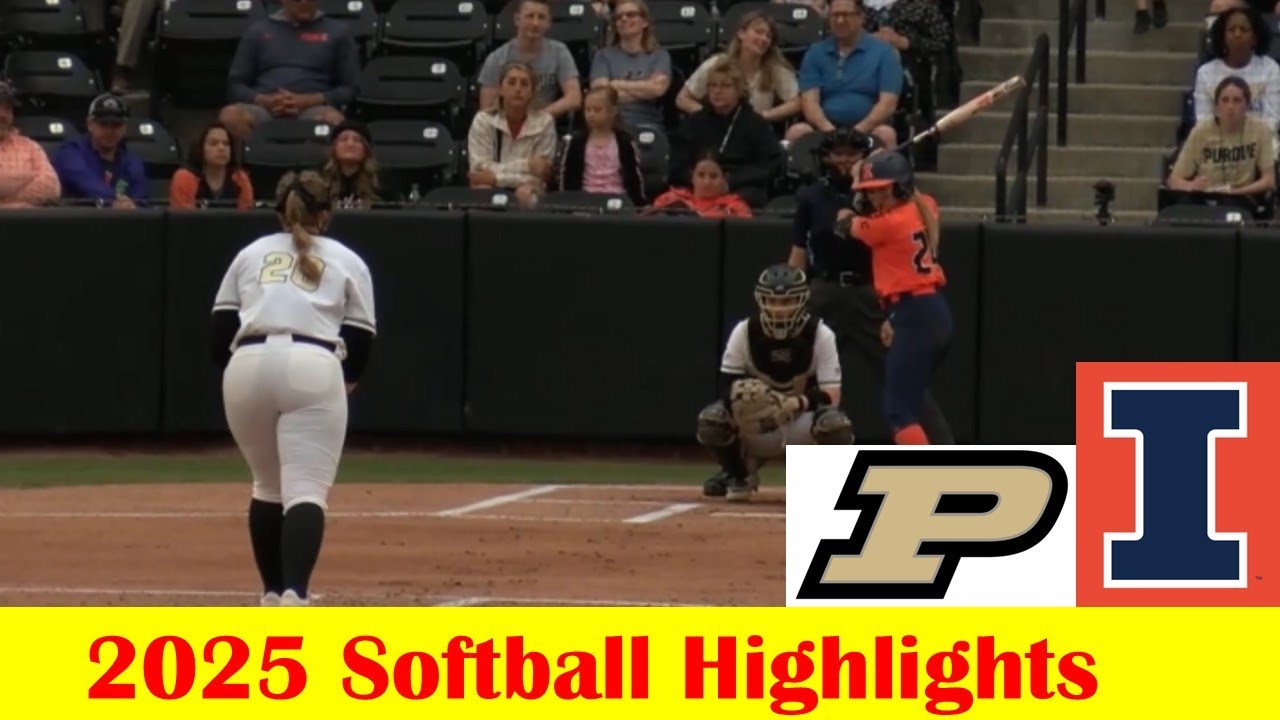 Illinois vs Purdue Softball Game Highlights 4 18 2025