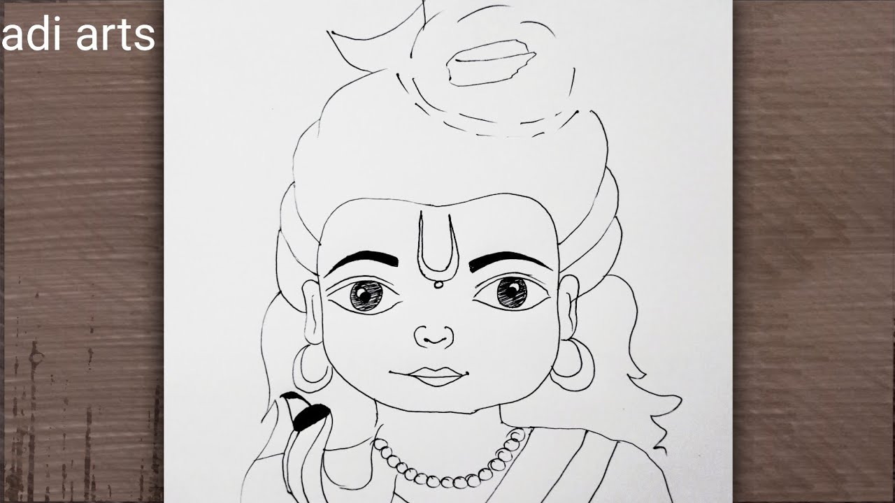 Baal Shiv Ji Drawing | Cute Lord Shiva Sketch | Adi Arts