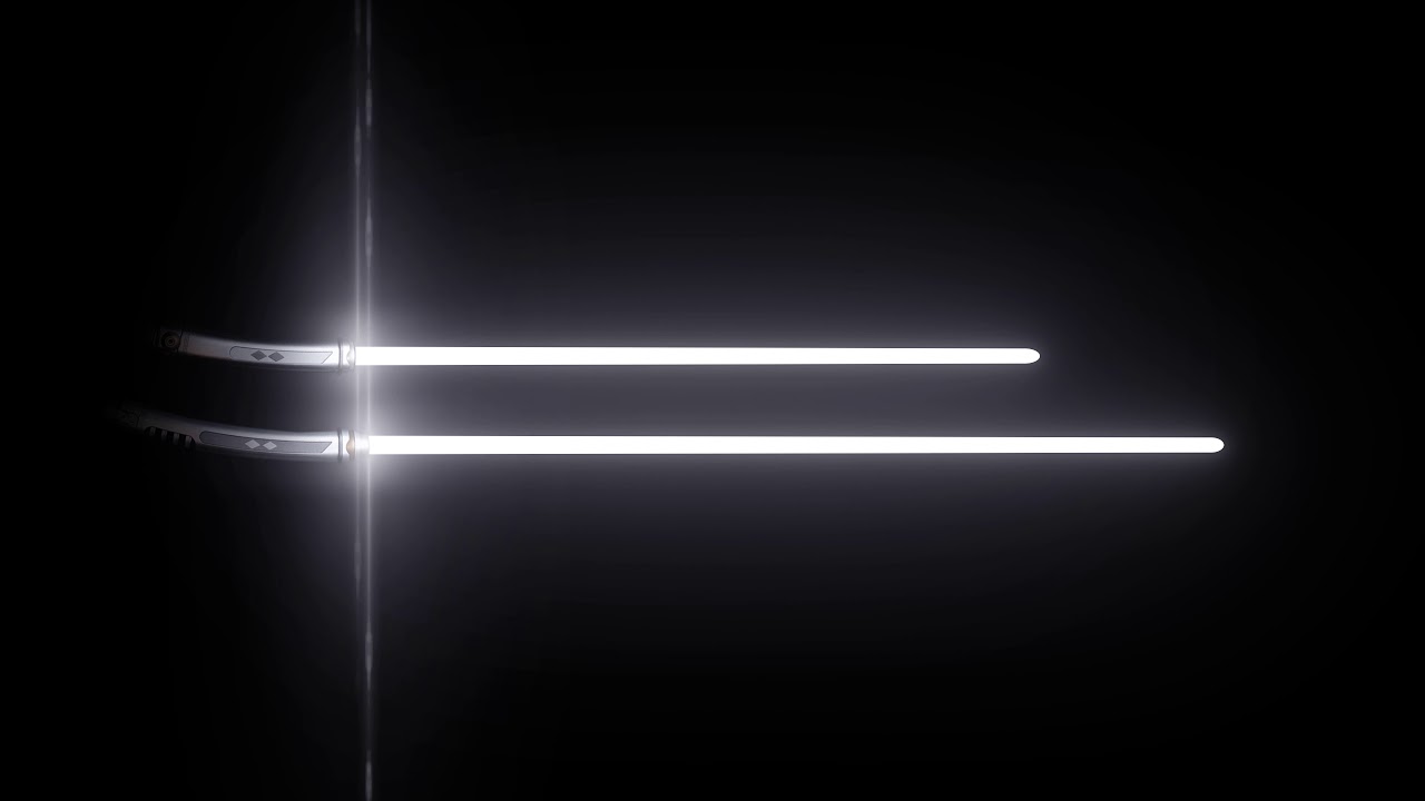 Ahsoka's White Lightsabers Ignition Video/Live Background