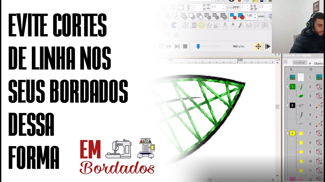 Faça assim pra não ter cortes de linha no seu bordado !