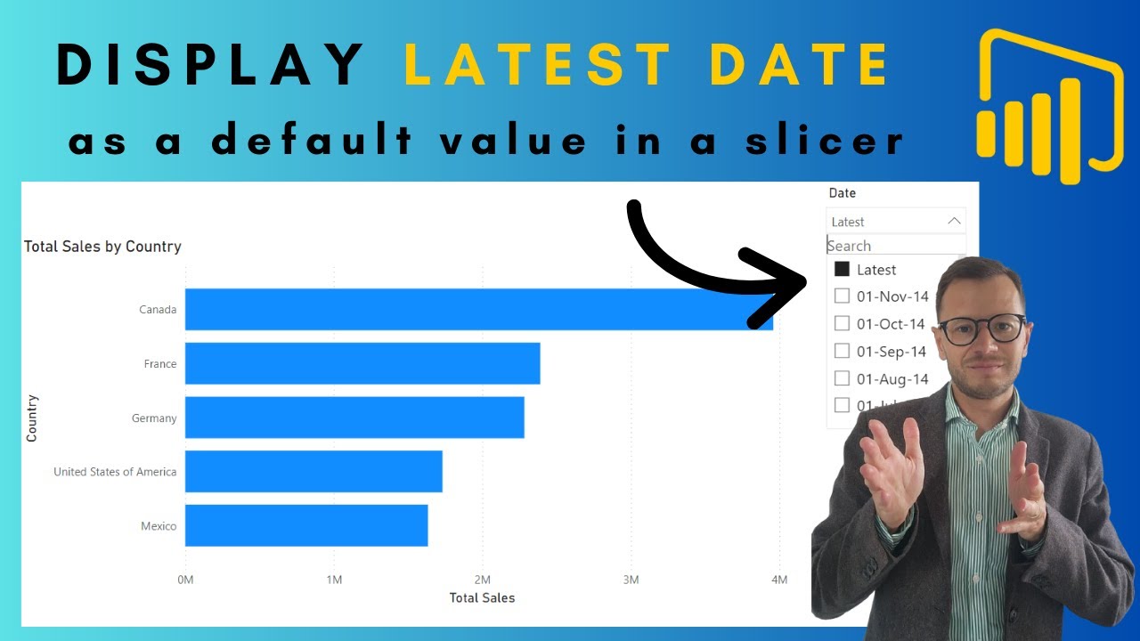 Как установить в Power BI с помощью DAX фильтр дат по умолчанию на самую позднюю дату?