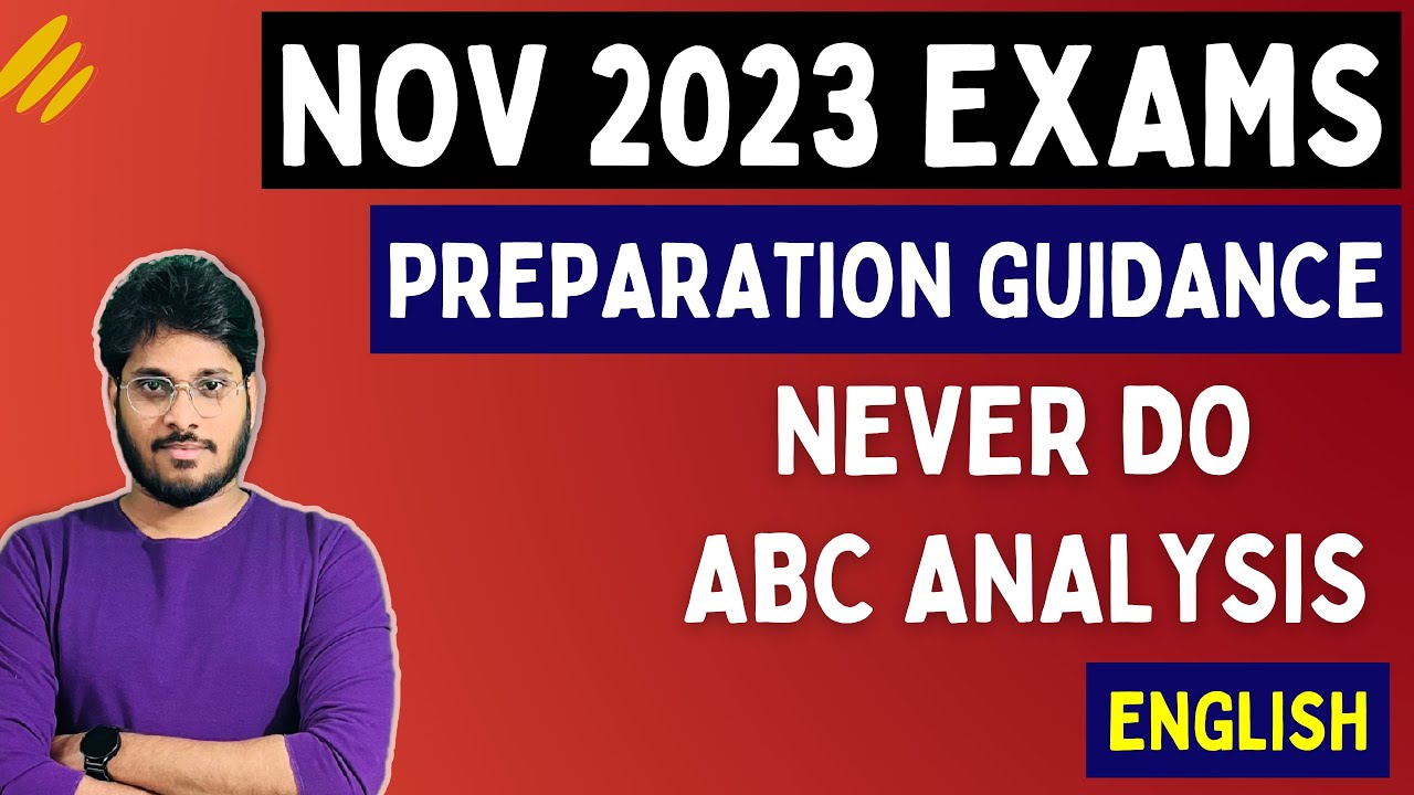 NOV 2023 | PREPARATION GUIDANCE | PREPARATION STRATEGY | CA FINAL | CA INTER