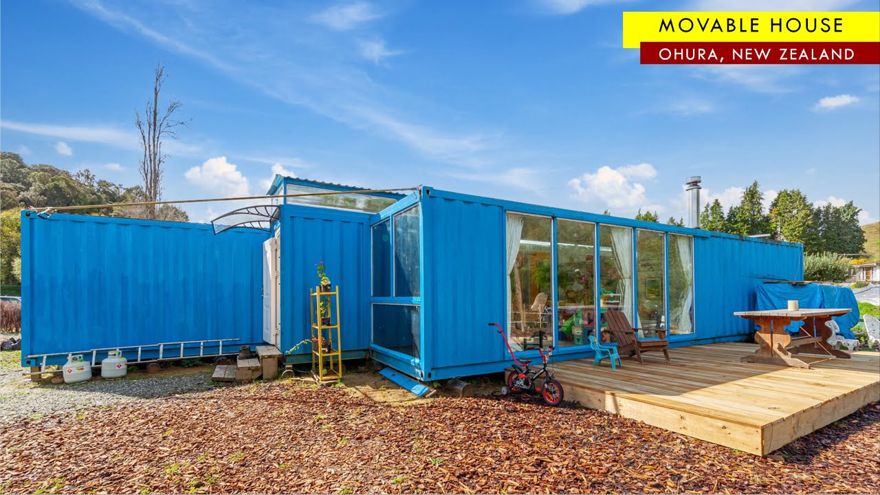 Movable Shipping Container Home in Ohura, New Zealand