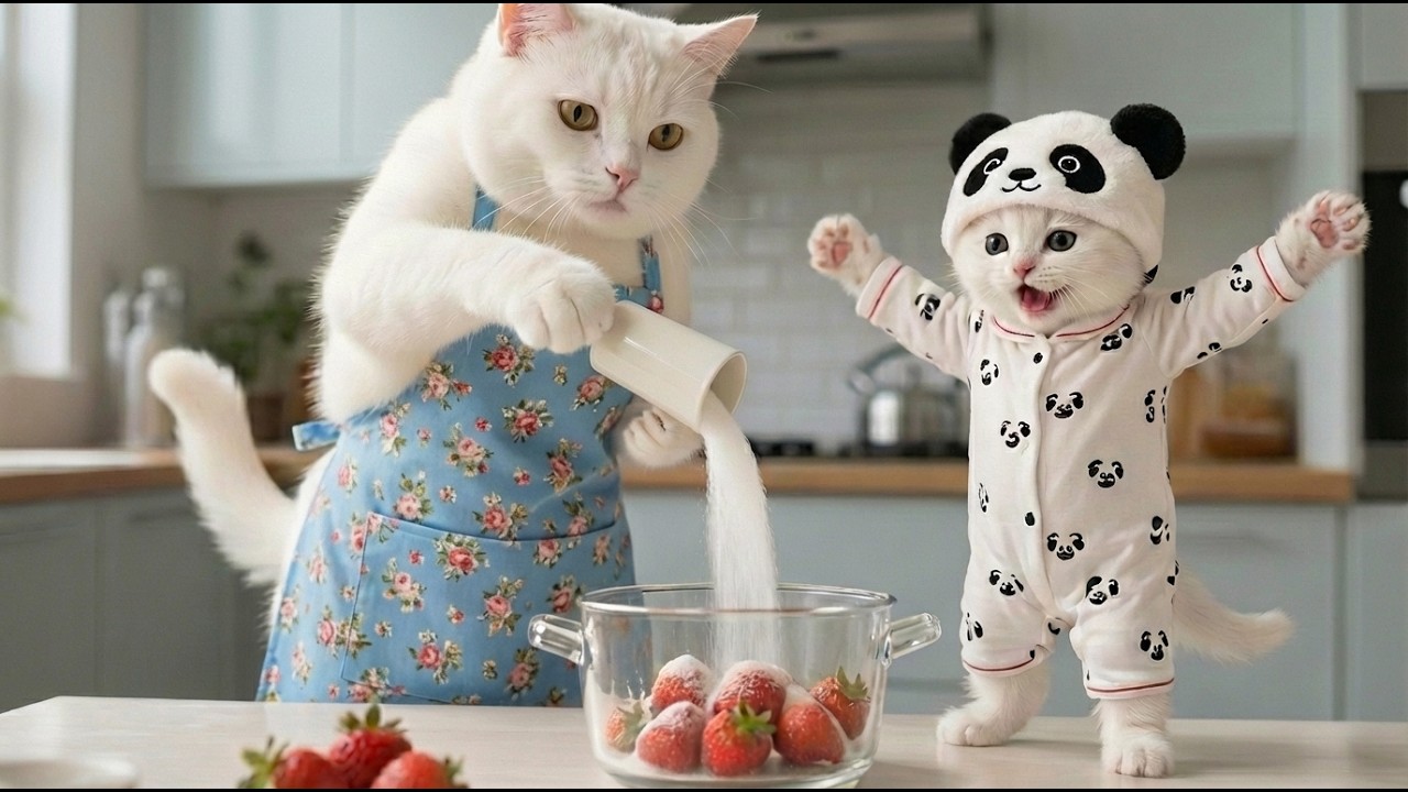 Cat Movie: A Mother Cat's Proudest Moment | kitten Helps an Elder 🍓🐱 | AI Cat | Animals Life