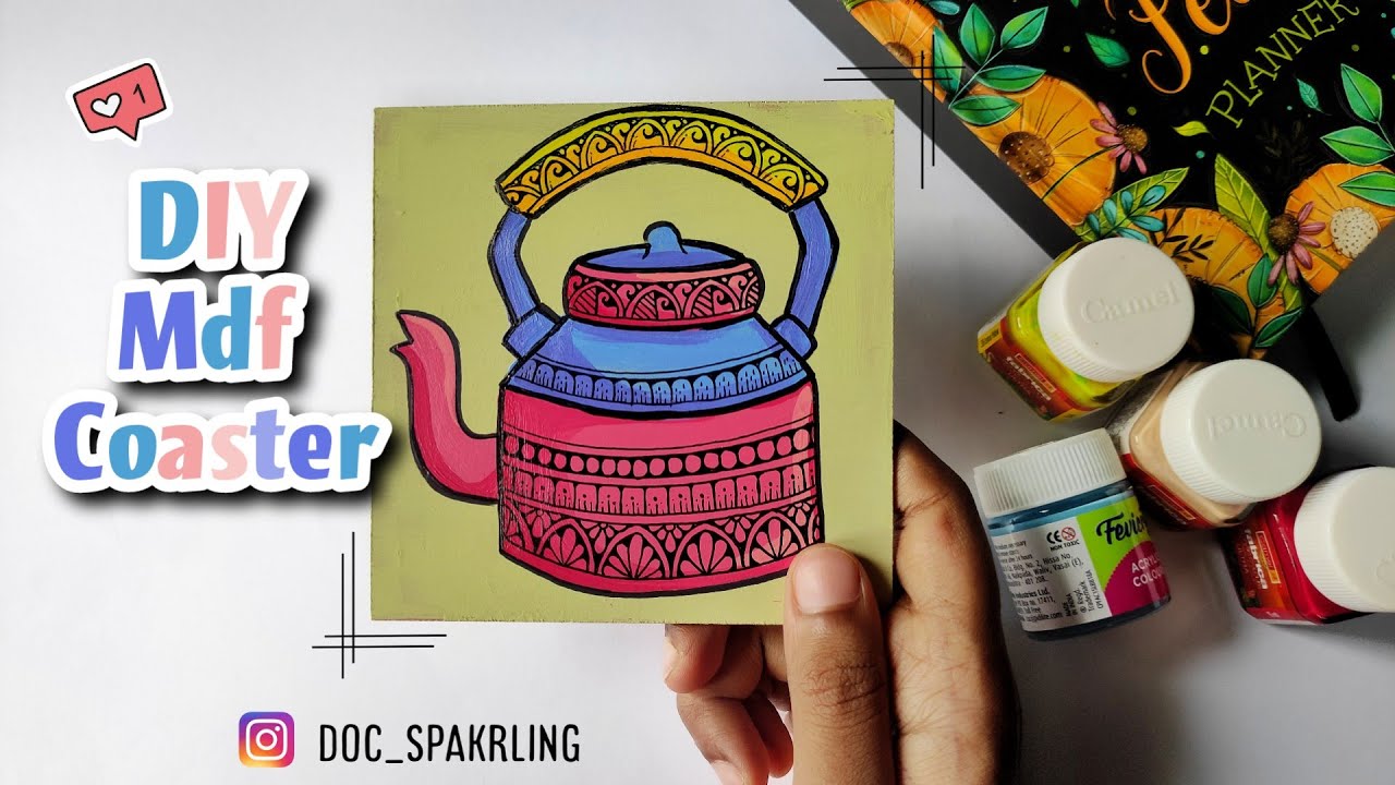 DIY MDF COASTER || DOC SPARKLING