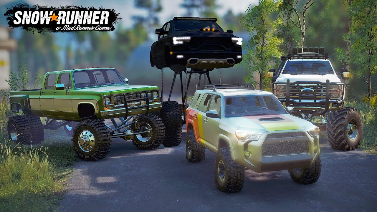 Ford vs Chevy vs Ram vs Toyota in SnowRunner!