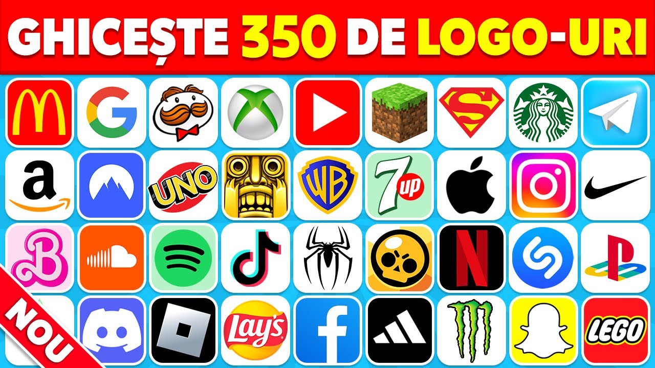Ghicește Logo-ul în 3 Secunde | Quiz de Logo-uri În 1 Oră ⏰😱 | 350 de Logo-uri Celebre