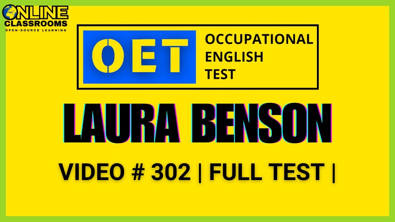 OET Listening Test | Laura Benson | OET 2.0 Online Classroom 🎧✨ #OET