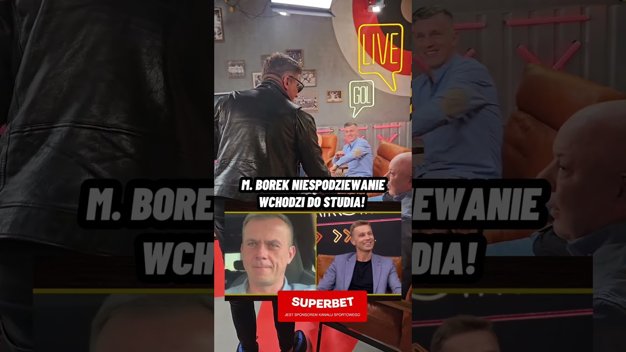BOREK NIESPODZIEWANIE WCHODZI DO STUDIA #kanałsportowy #shorts