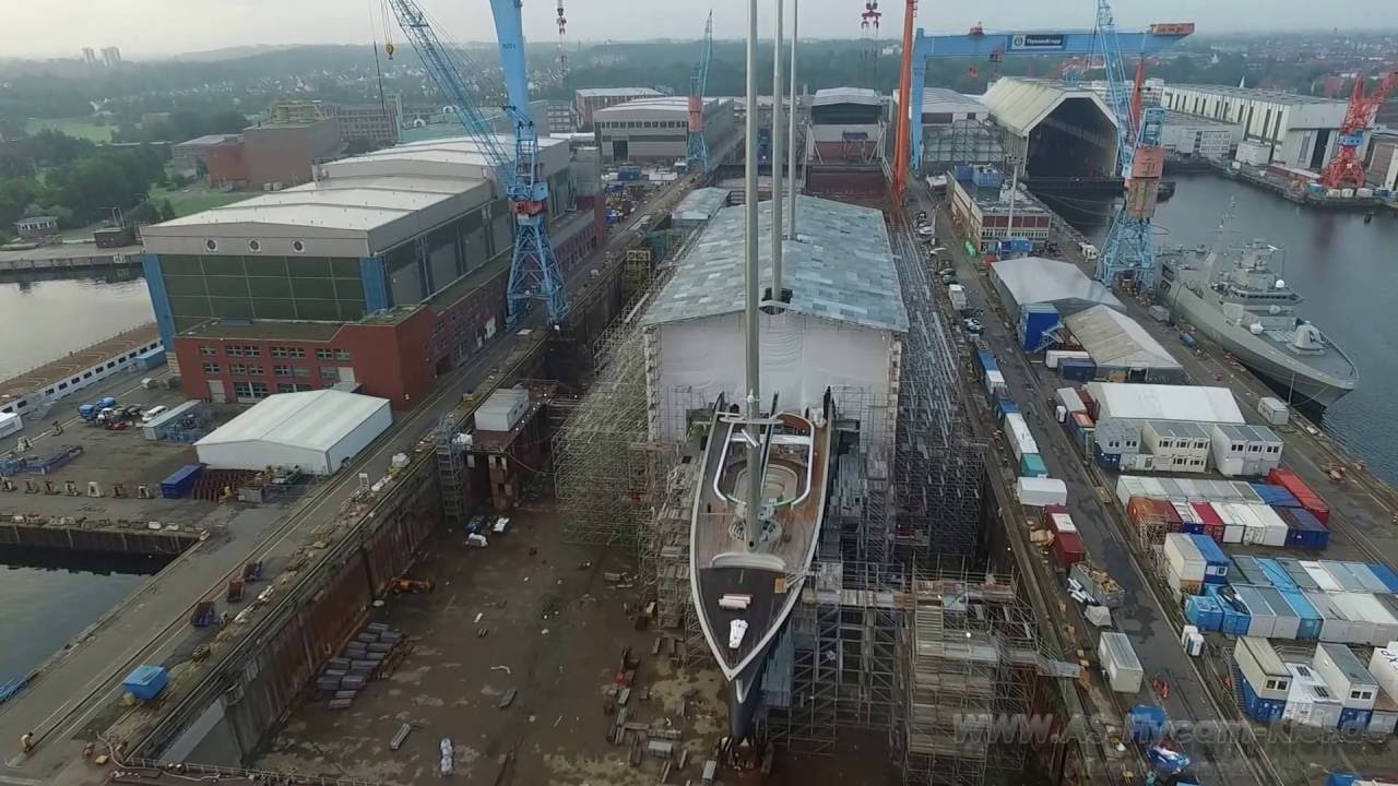 Sailing Yacht A  German Naval Yards Kiel  13.08.2016 HD