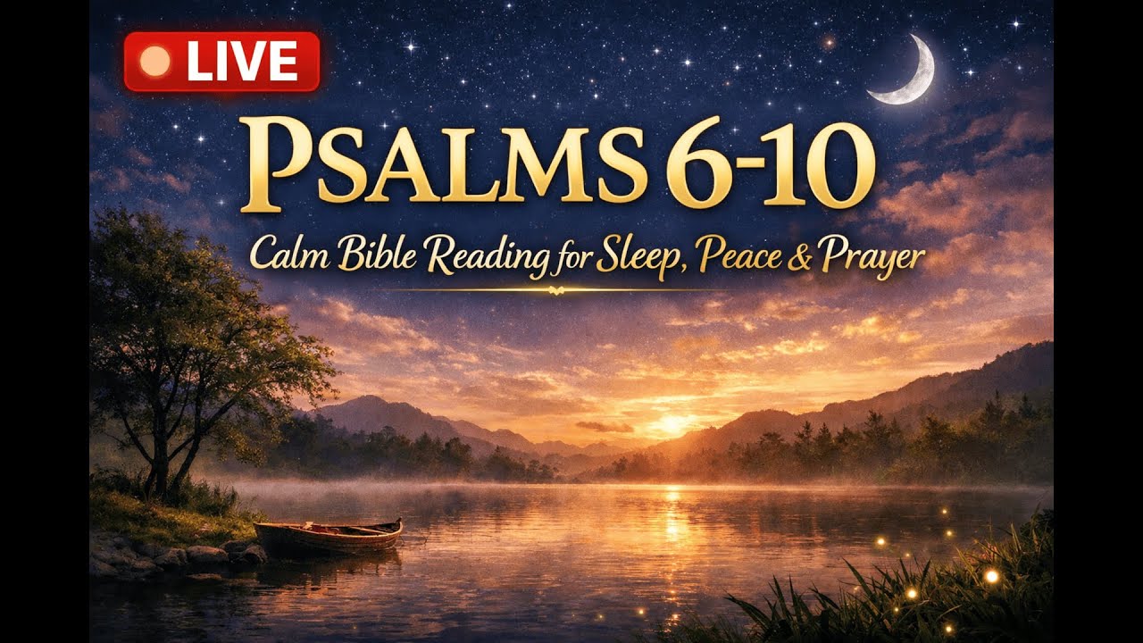 🔴 LIVE Psalms 6–10 | Calm Bible Reading for Sleep, Peace & Prayer