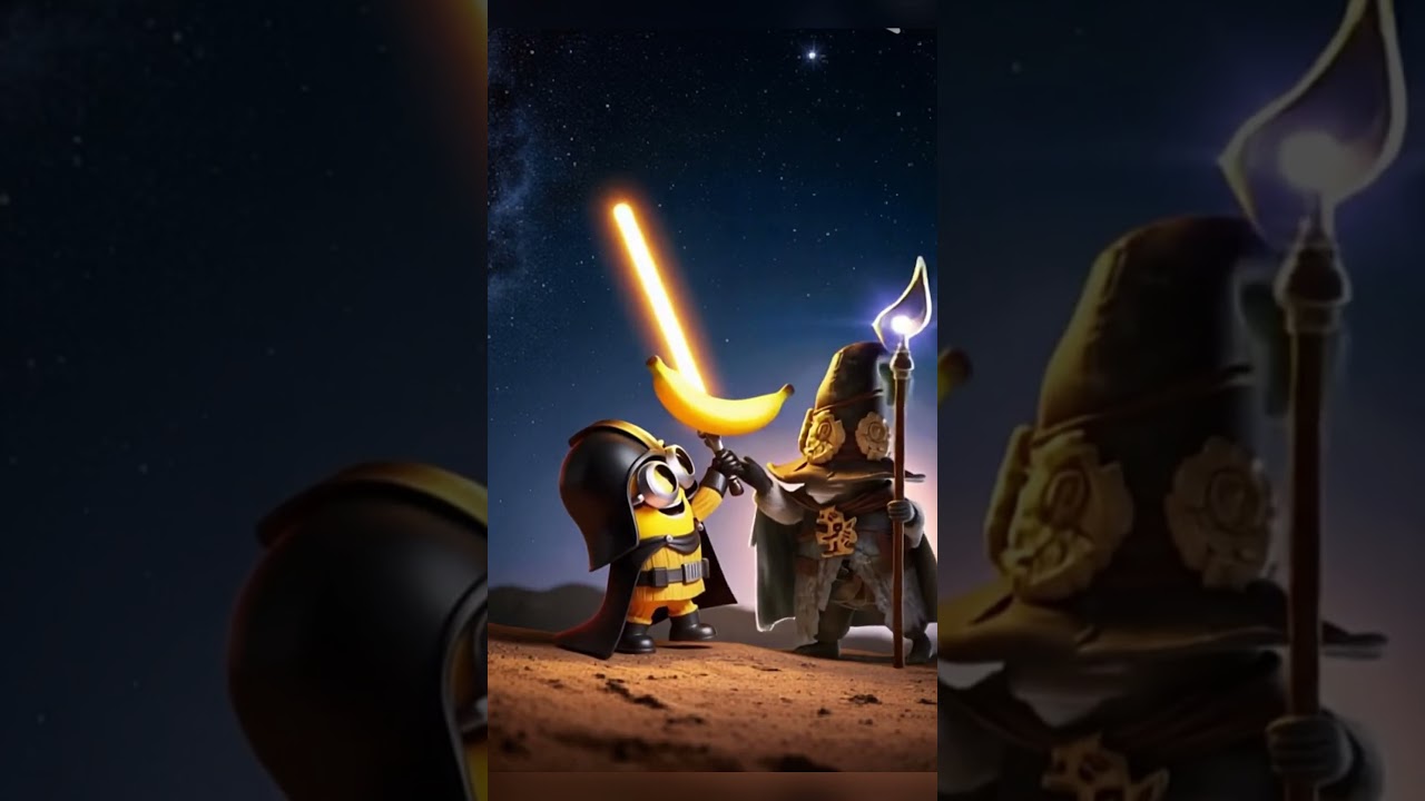 Kevin the Minion as Darth Vader vs. WUDWUW Monster! 😍 Lightsaber Battle!