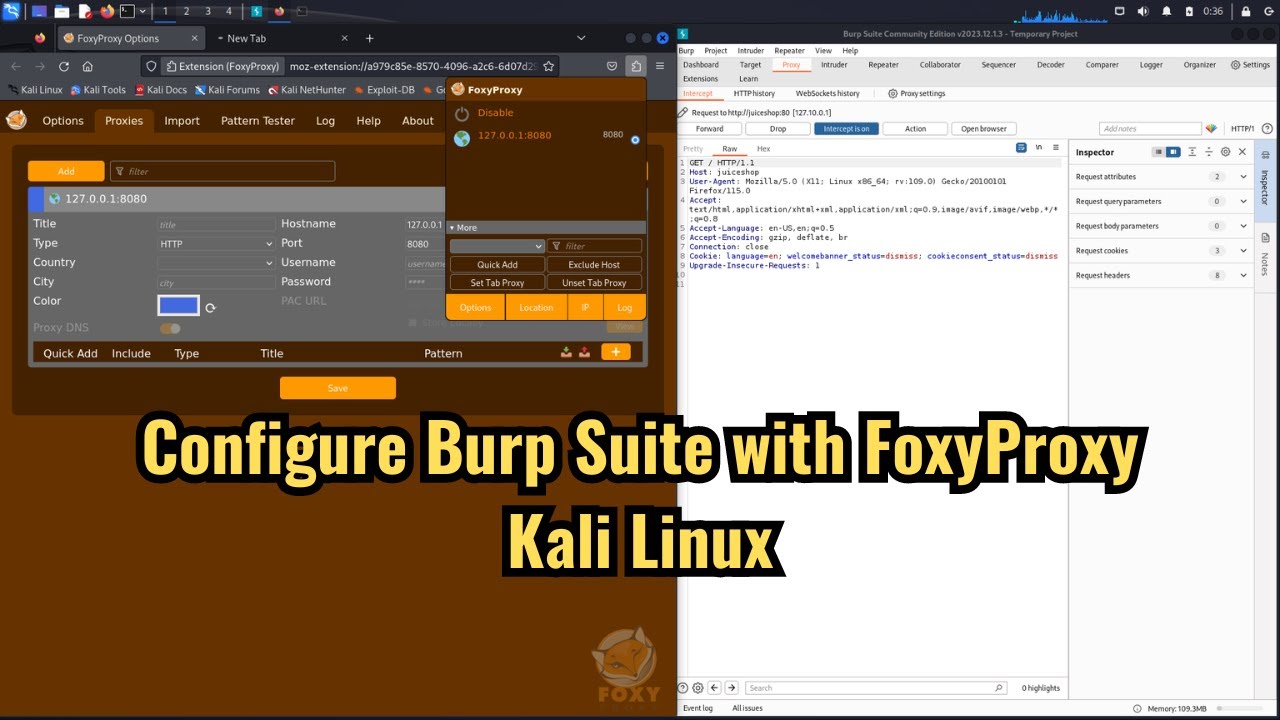 Как настроить Burp Suite с Firefox FoxyProxy на Kali Linux