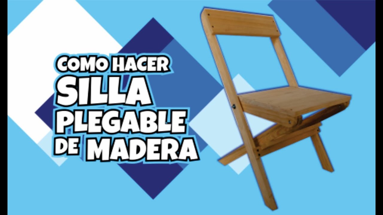 Silla plegable de madera