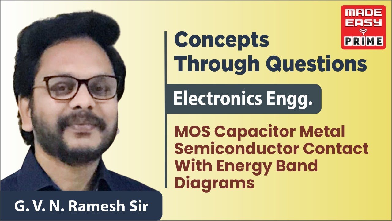 MOS Capacitor With Energy Band Diagrams| CTQ | EC | By G.V.N Ramesh Sir| Faculty MADE EASY