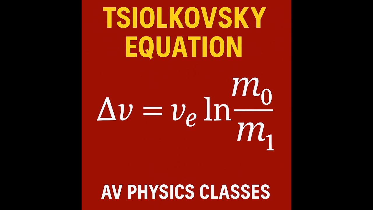 Tsiolkovsky Equation for rocket propulsion #ipe #physics