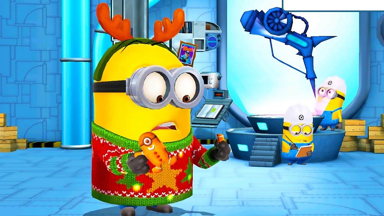 Holiday Sweater Minion with Freeze Ray Completed lvl 411 ! Minion rush game