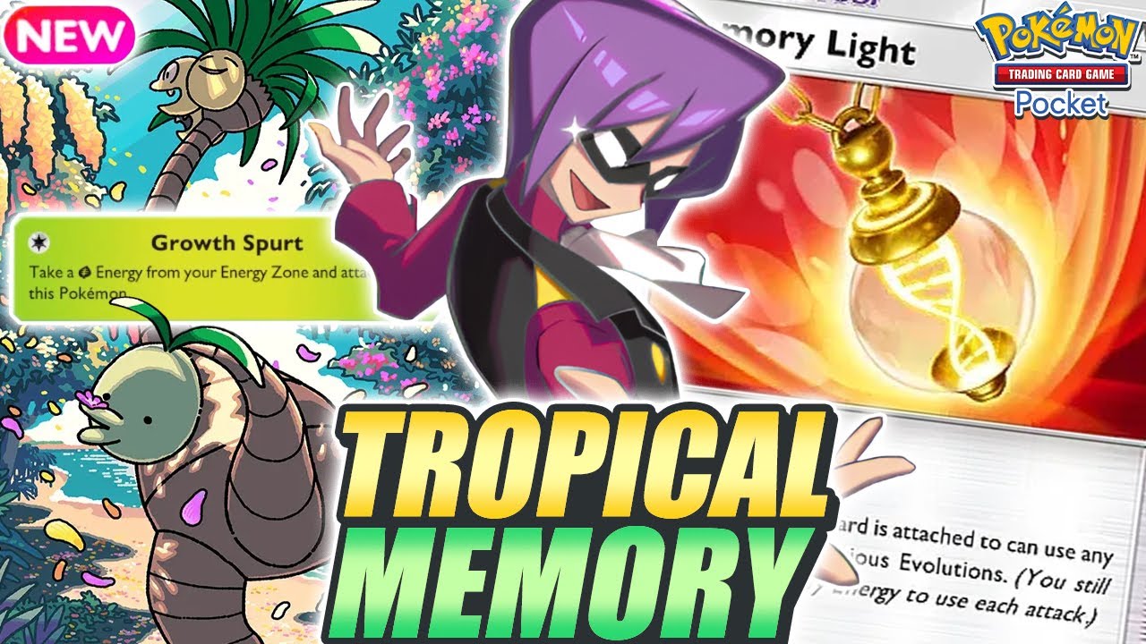 MEMORY LIGHT Makes EXEGGUTOR Able to Use 'BROKEN SPACE BELLOW' Now ! - Pokemon TCG Pocket