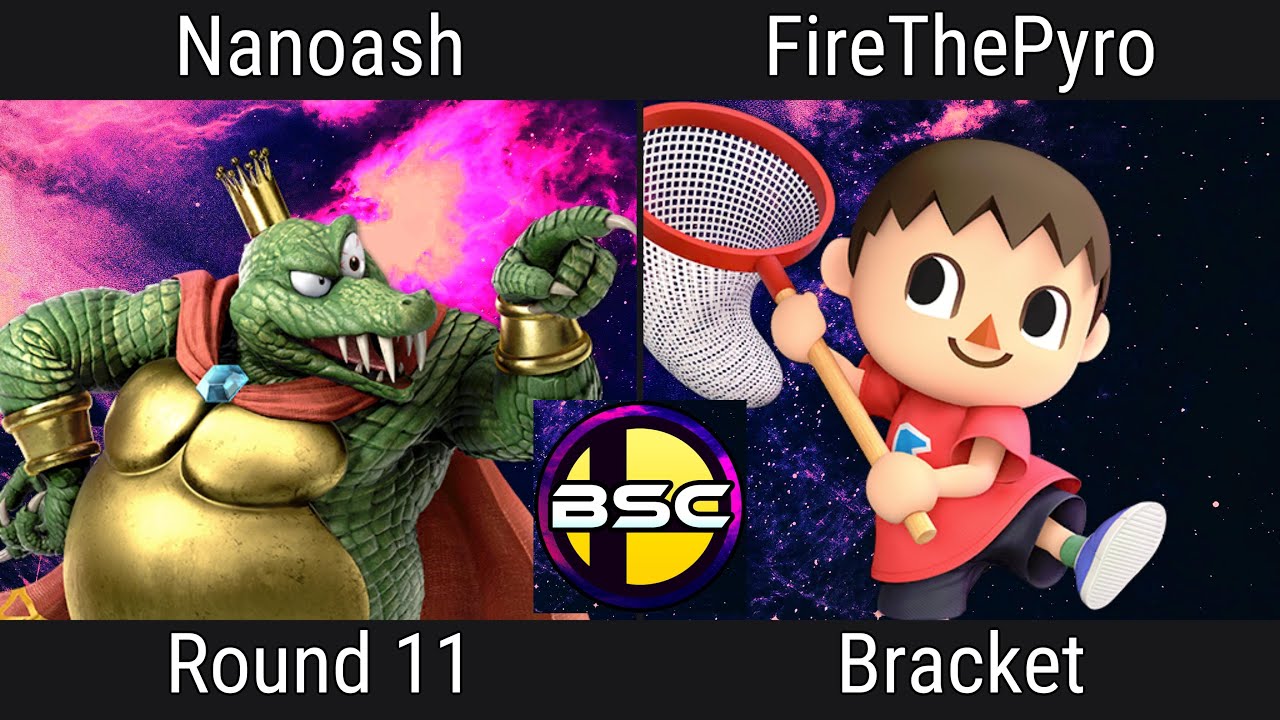 Nanoash (King K. Rool) VS FireThePyro (Villager) | BSC A.R.CADE SERIES #106 | Round Robin