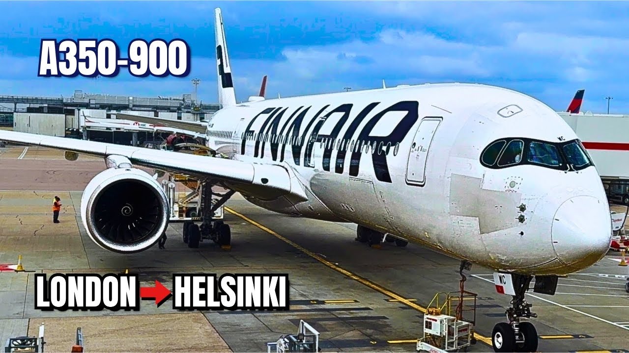 Finnair Airbus A350-900 Business Class AIRLOUNGE Review [4K] | LHR → HEL