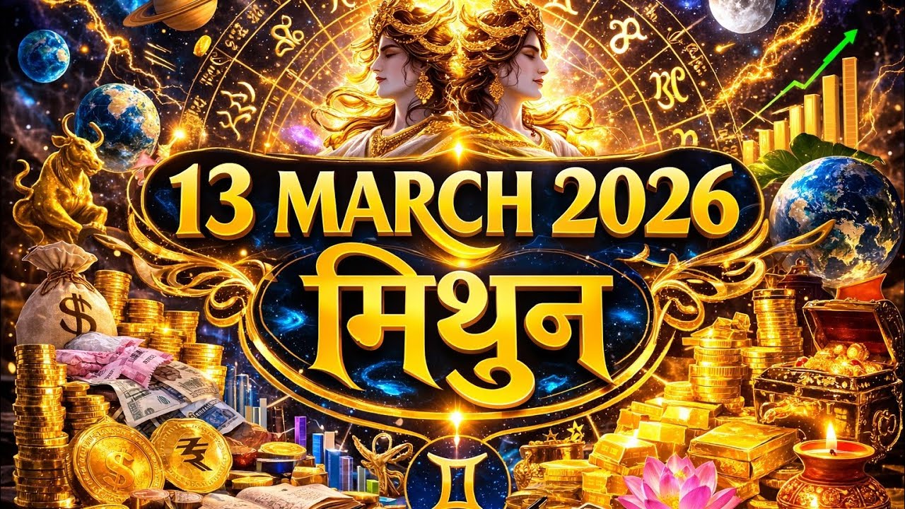 मिथुन राशिफल 13 मार्च 2026 | Mithun rashi 13 March 2026 | Aaj Mithun Rashifal | #GeminiHoroscope