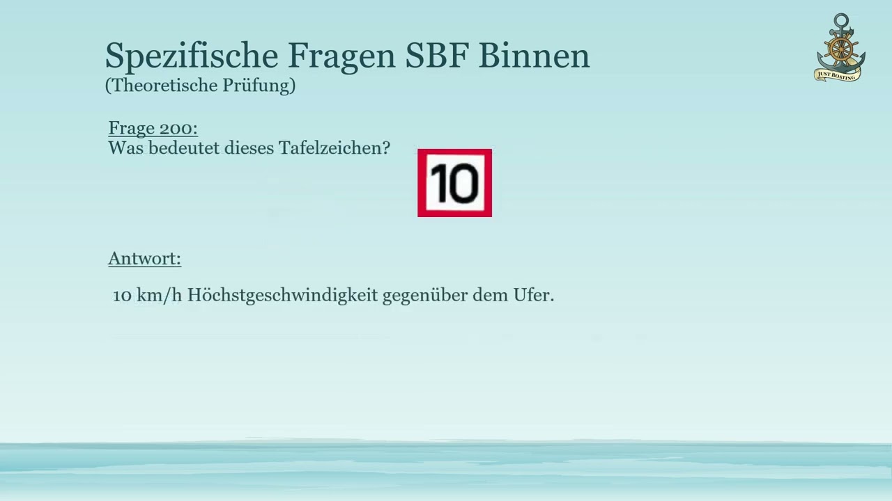 #09 spezifische Fragen 190 - 209 zum Sportbootführerschein (SBF) Binnen