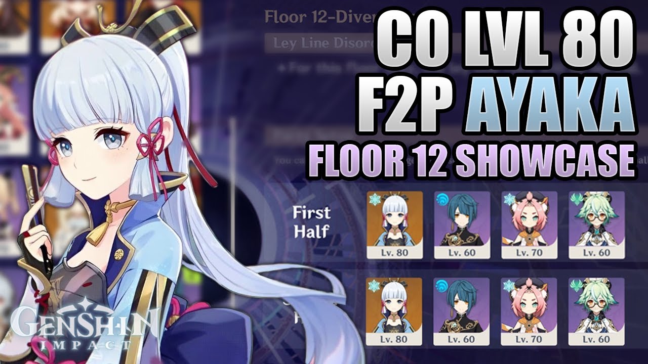 C0 AYAKA vs Abyss 12 - R1 Inazuma Sword & F2P Team Showcase | Genshin Impact