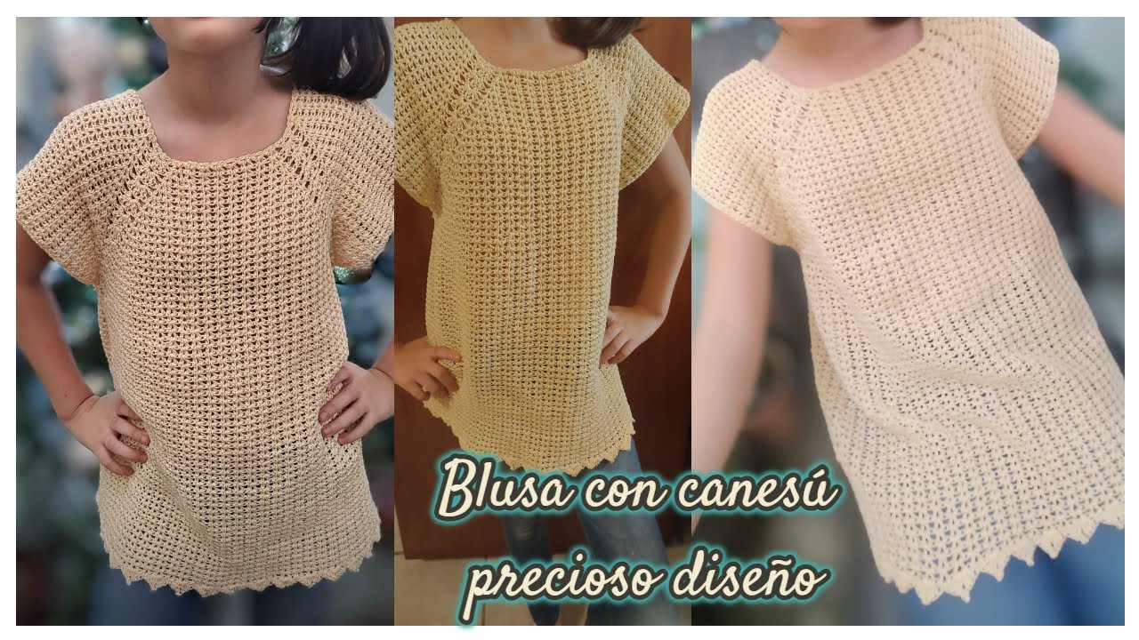 blusa con canesú y Punto mágico ✨ Primer blusa del 2025